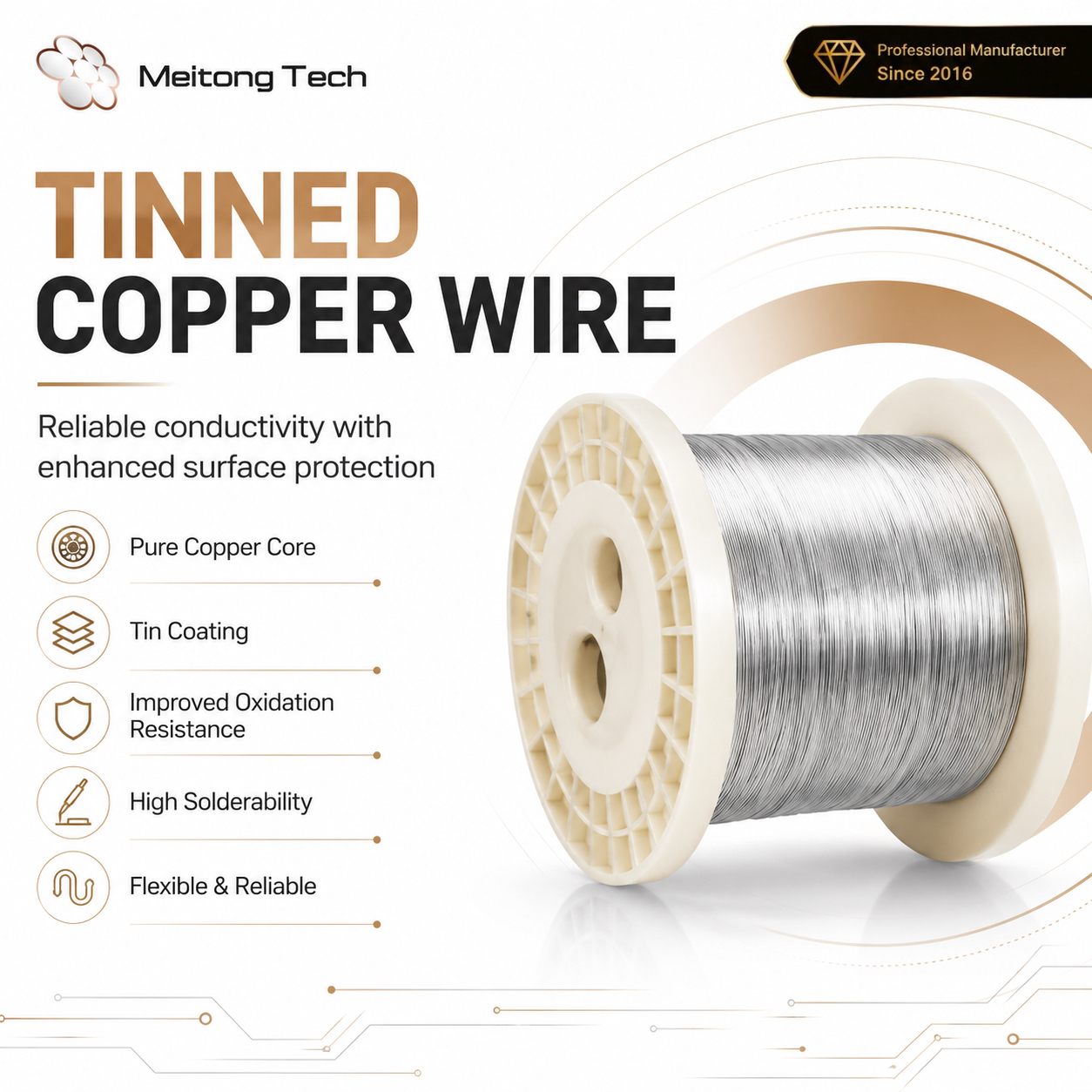 2 tinned copper